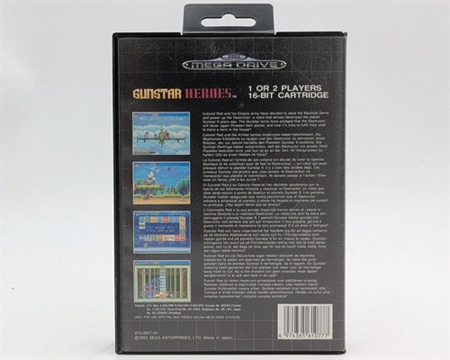 Gunstar Heroes - Complete In Box - Sega Mega Drive Spil (B Grade) (Genbrug)